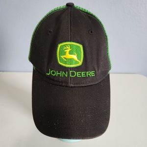 John Deere Licensed Green Cap Trucker Mesh Back Hat Adult One Size OS Adjustable